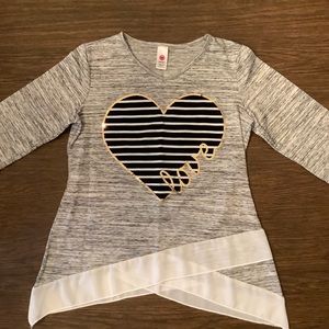 Girls long sleeve heart shirt